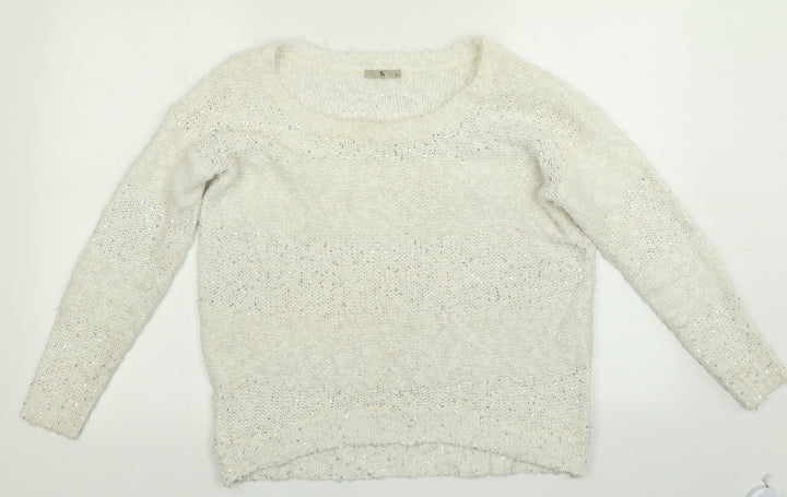 TU Womens White   Pullover Jumper Size 10