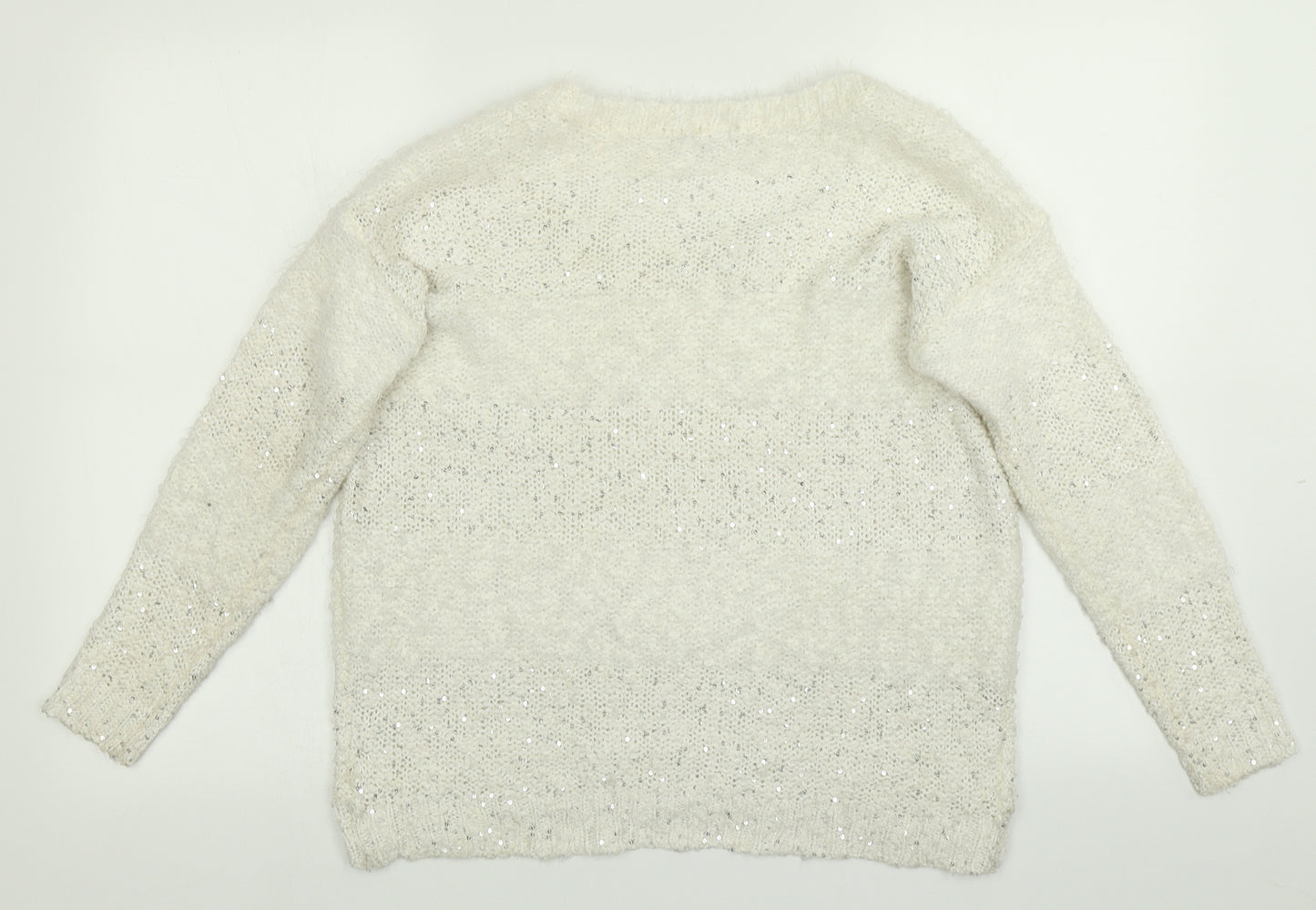 TU Womens White   Pullover Jumper Size 10