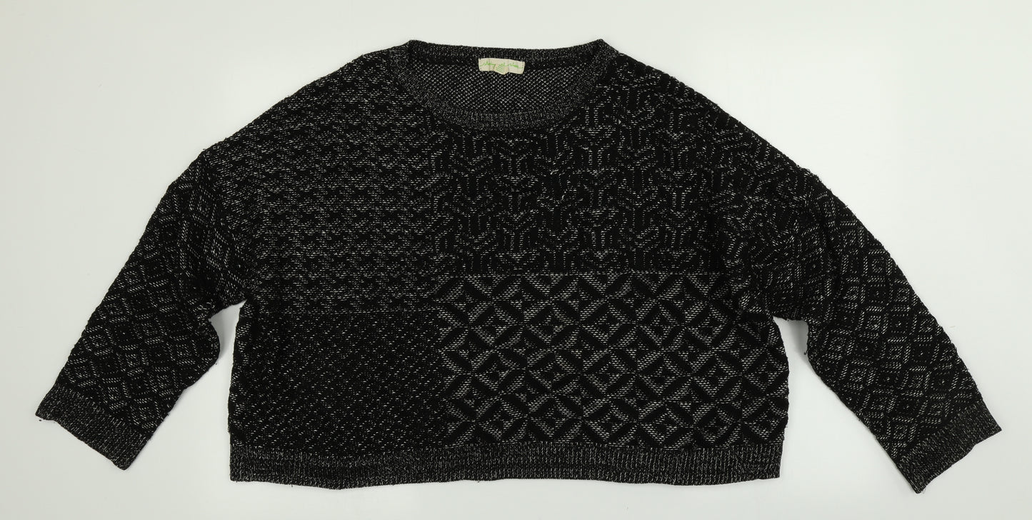 Staring at Stars Womens Black   Pullover Jumper Size L