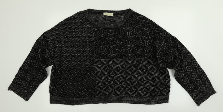 Staring at Stars Womens Black Pullover Jumper Size L