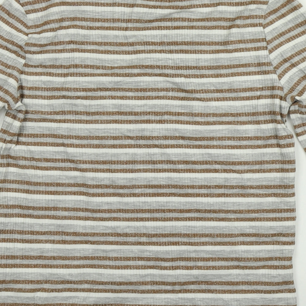 M&S Womens Multicoloured Striped  Pullover Jumper Size 10