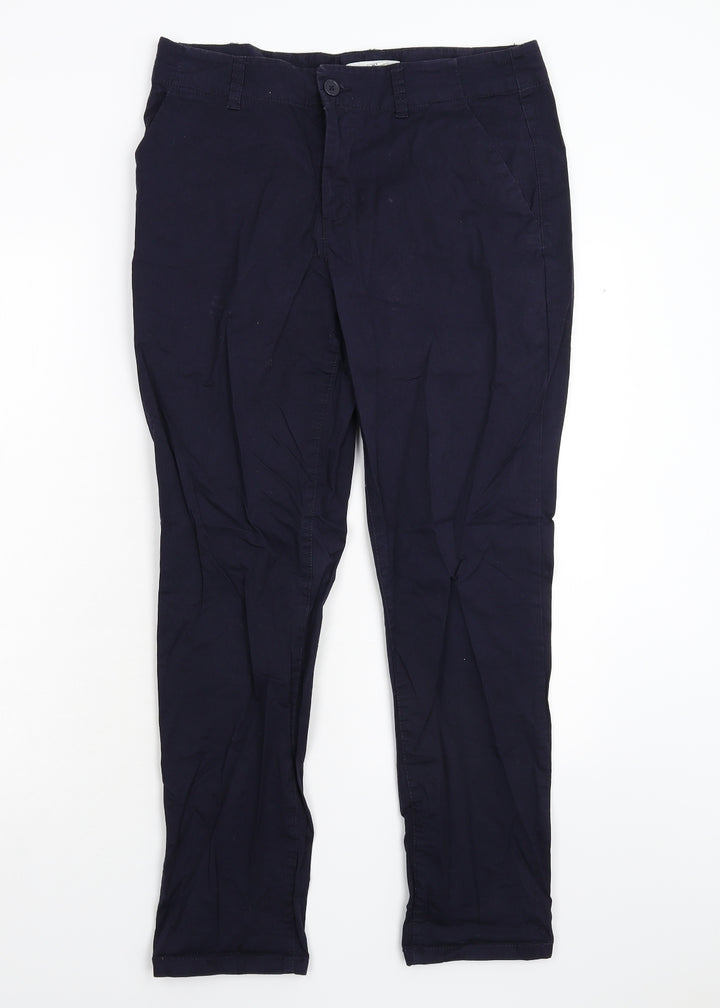 H&M Womens Blue Trousers Size 12 L27 in