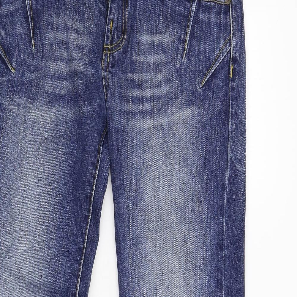 Madonra Womens Blue  Denim Bootcut Jeans Size 12 L33 in