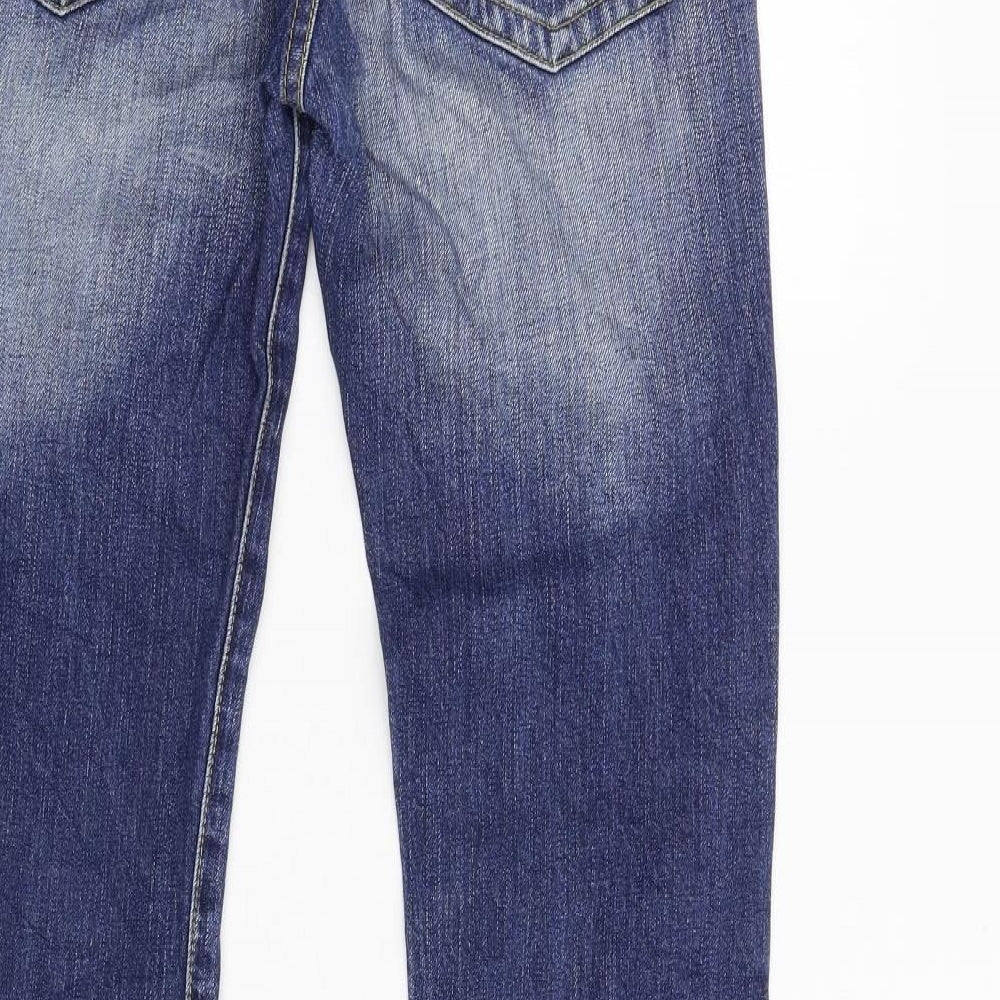 Madonra Womens Blue  Denim Bootcut Jeans Size 12 L33 in
