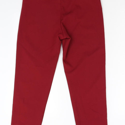 Boohoo Womens Red   Trousers  Size 10 L26 in