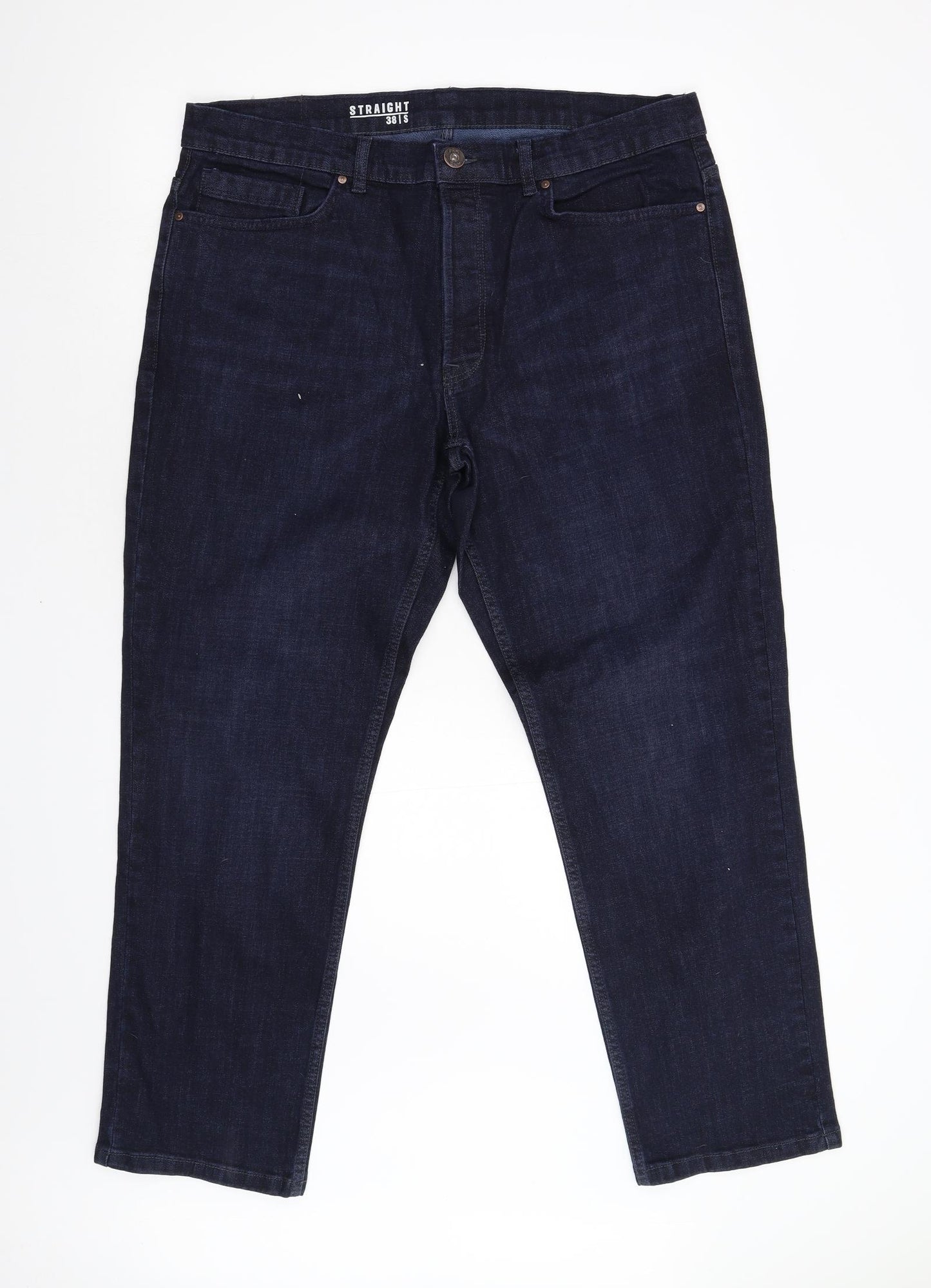 George Mens Blue  Denim Straight Jeans Size 38 L29 in