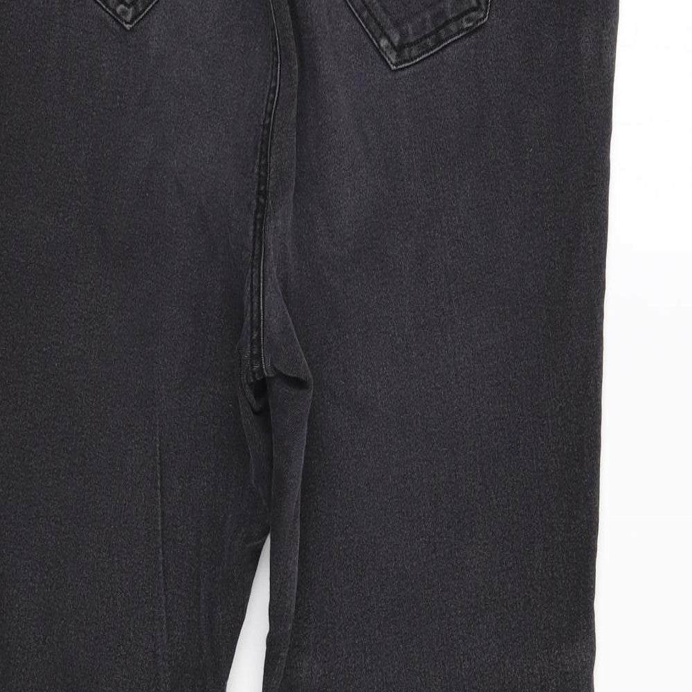 Evans Womens Black  Denim Tapered Jeans Size 18 L28 in