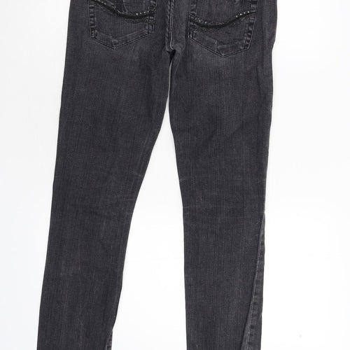 BSK Womens Black  Denim Skinny Jeans Size 8 L33 in