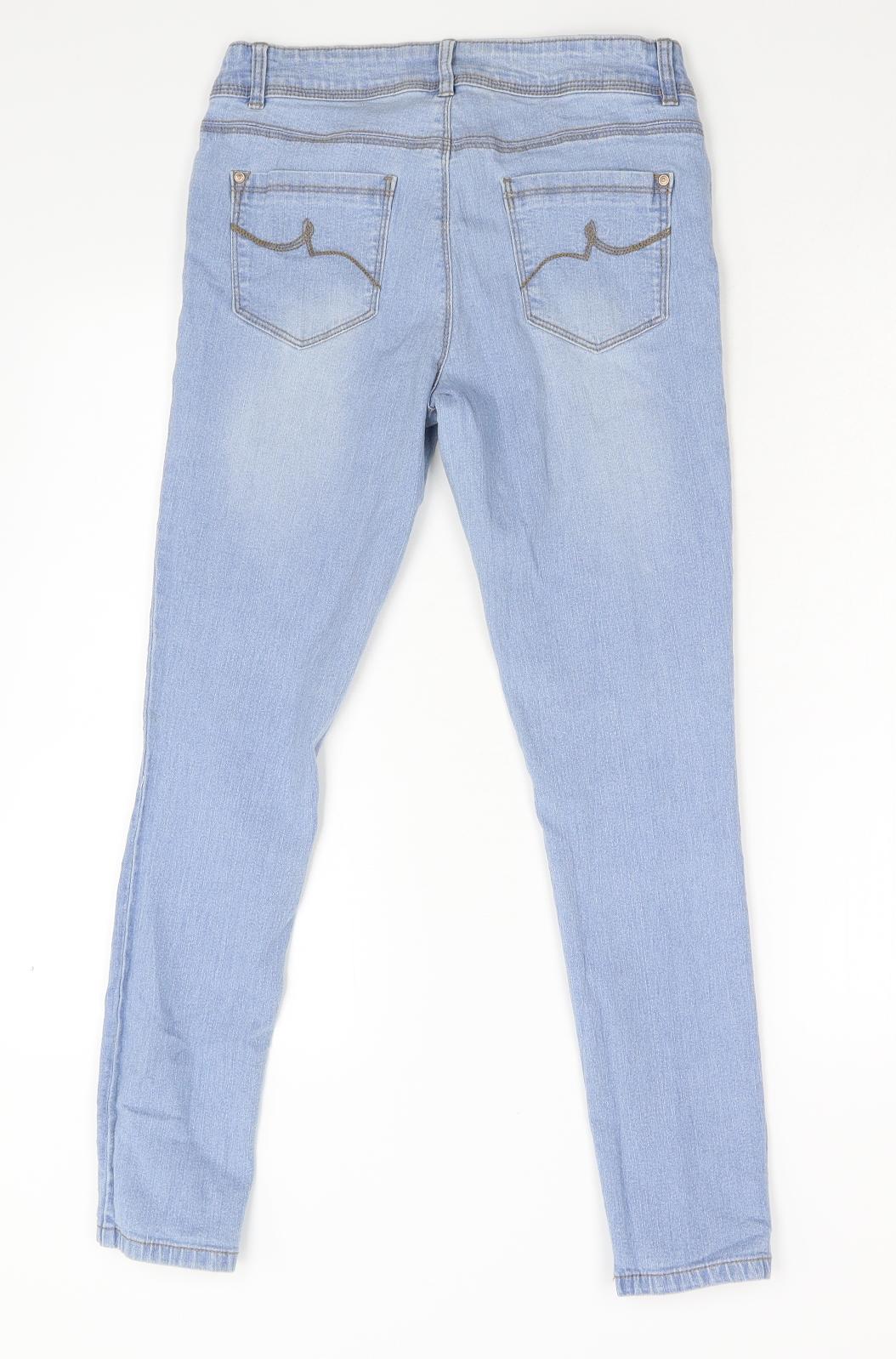George Womens Blue  Denim Skinny Jeans Size 12 L26 in