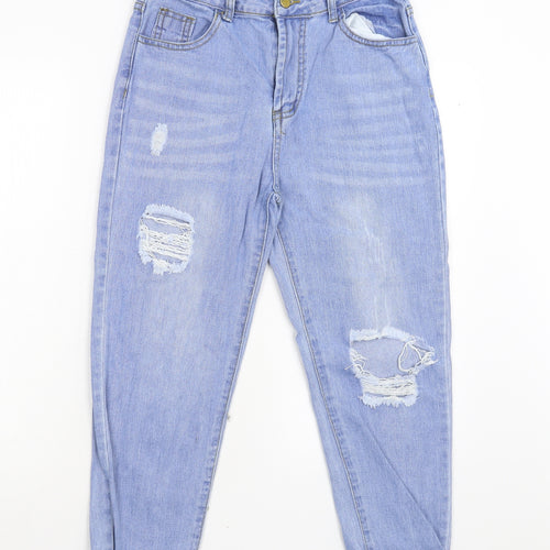 Preworn Womens Blue  Denim Tapered Jeans Size M L27 in