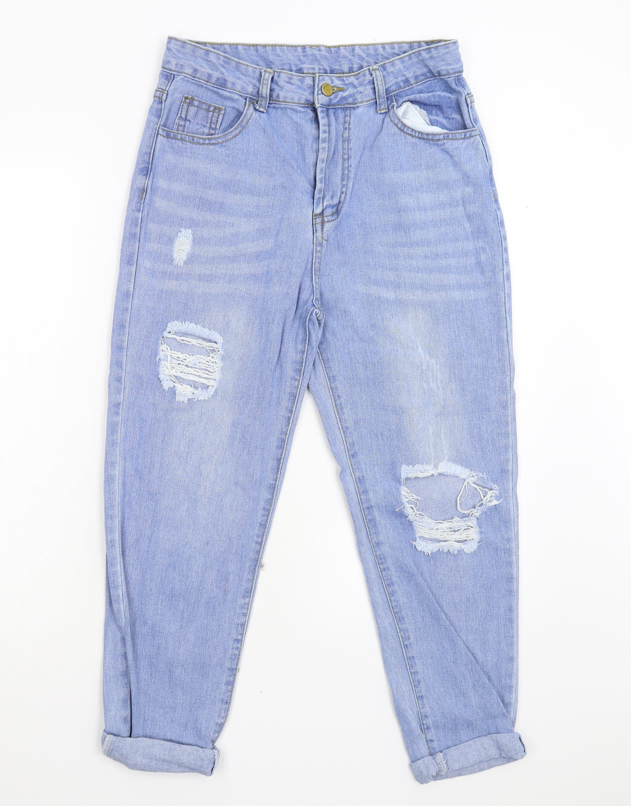 Preworn Womens Blue  Denim Tapered Jeans Size M L27 in