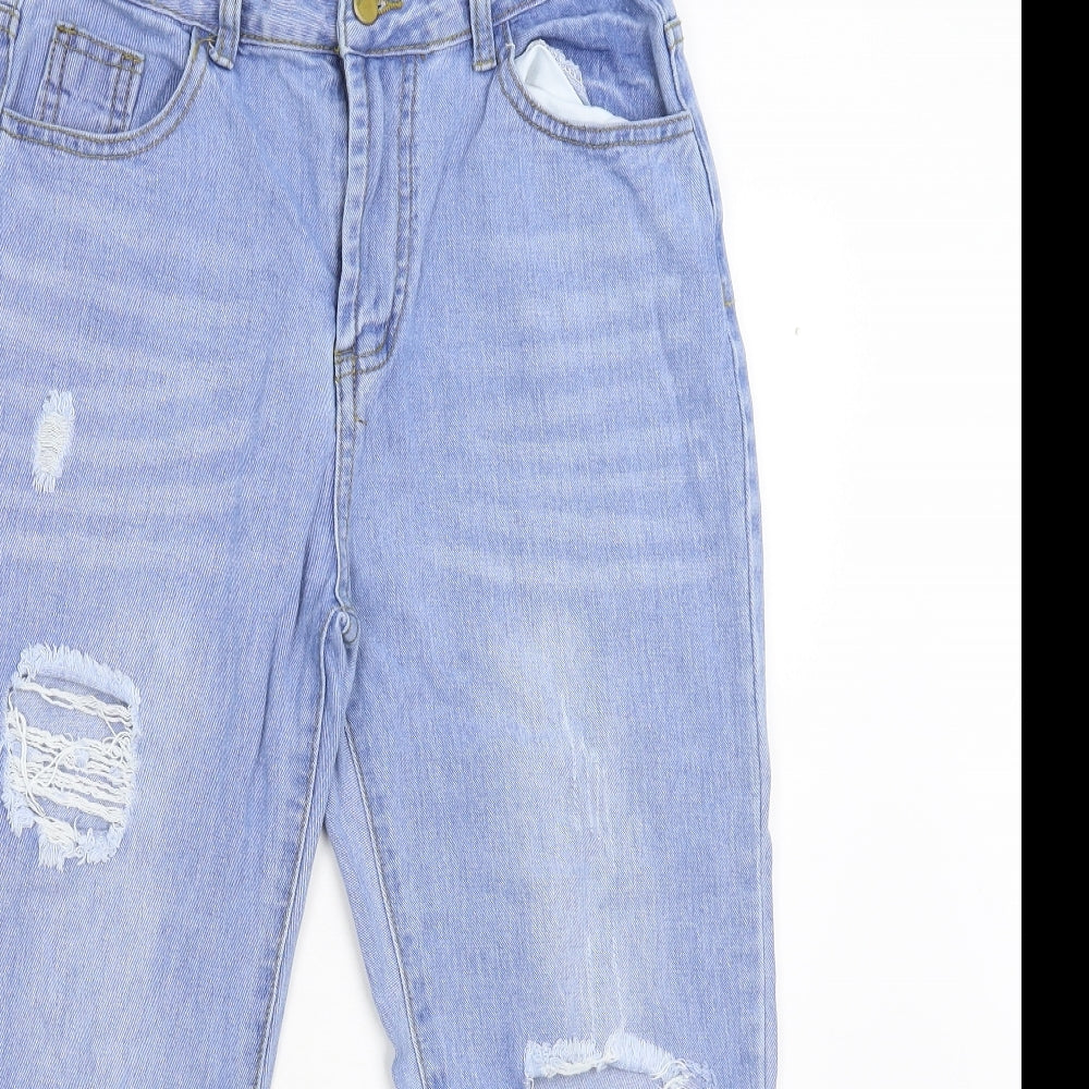 Preworn Womens Blue  Denim Tapered Jeans Size M L27 in