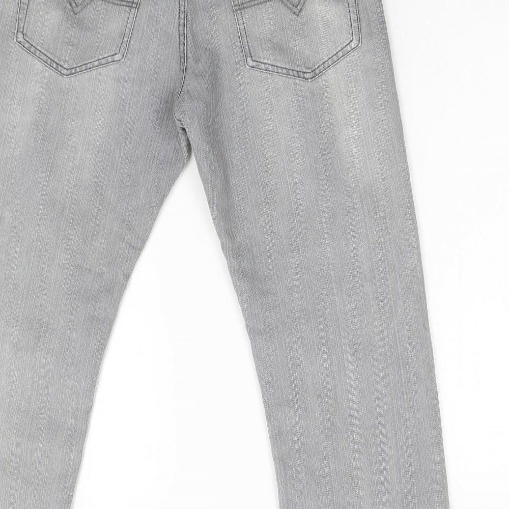 NEXT Mens Grey  Denim Straight Jeans Size 34 L27 in