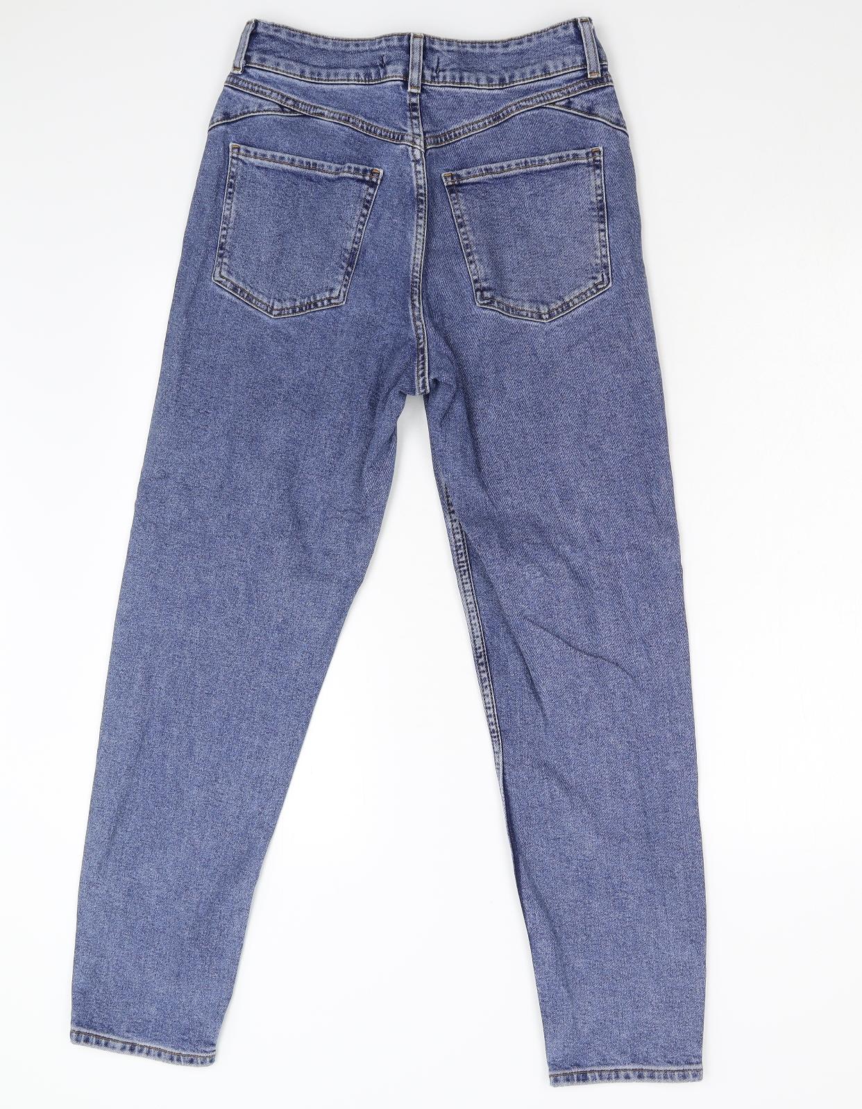 Primark Womens Blue  Denim Tapered Jeans Size 12 L27 in