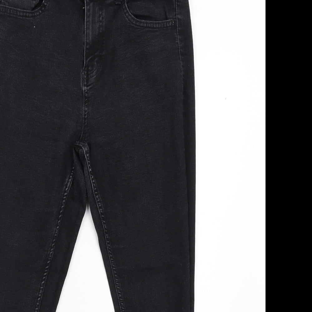 M&S Womens Black  Denim Skinny Jeans Size 12 L27 in
