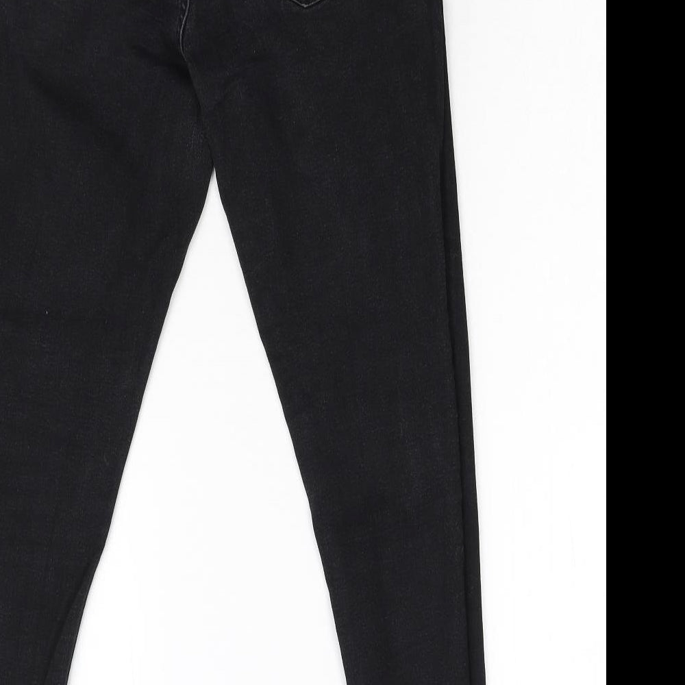 M&S Womens Black  Denim Skinny Jeans Size 12 L27 in