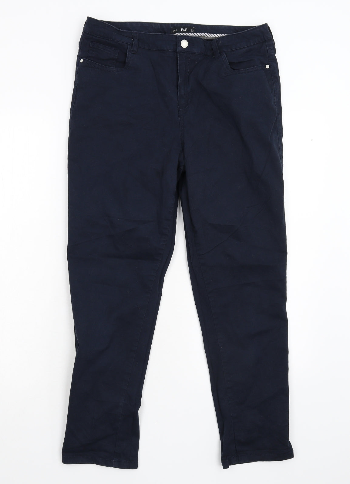 F&F Womens Blue  Denim Skinny Jeans Size 14 L27 in