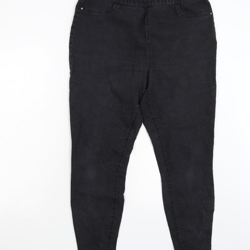 Matalan Womens Black  Denim Jegging Jeans Size 16 L28 in