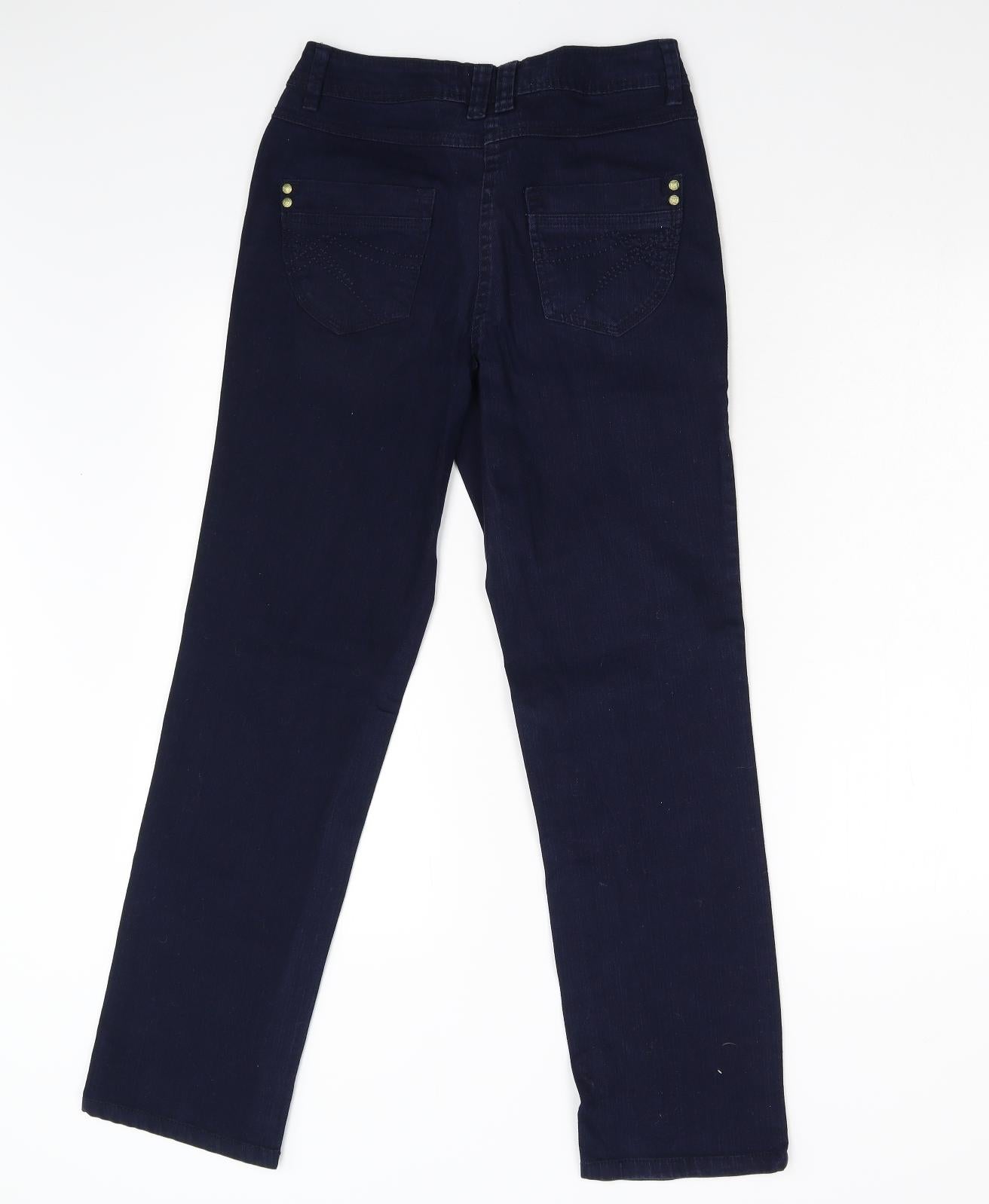 TU Womens Blue  Denim Straight Jeans Size 10 L28 in - Short