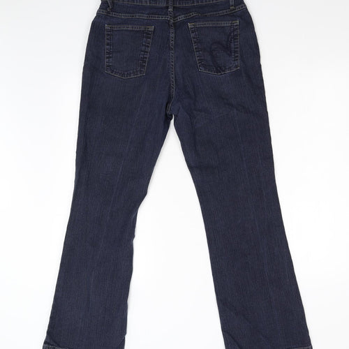 Per Una Womens Blue  Denim Bootcut Jeans Size 14 L29 in - Roma Fit