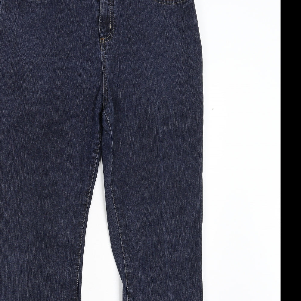 Per Una Womens Blue  Denim Bootcut Jeans Size 14 L29 in - Roma Fit
