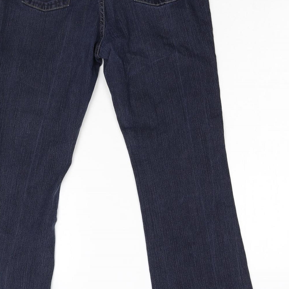 Per Una Womens Blue  Denim Bootcut Jeans Size 14 L29 in - Roma Fit