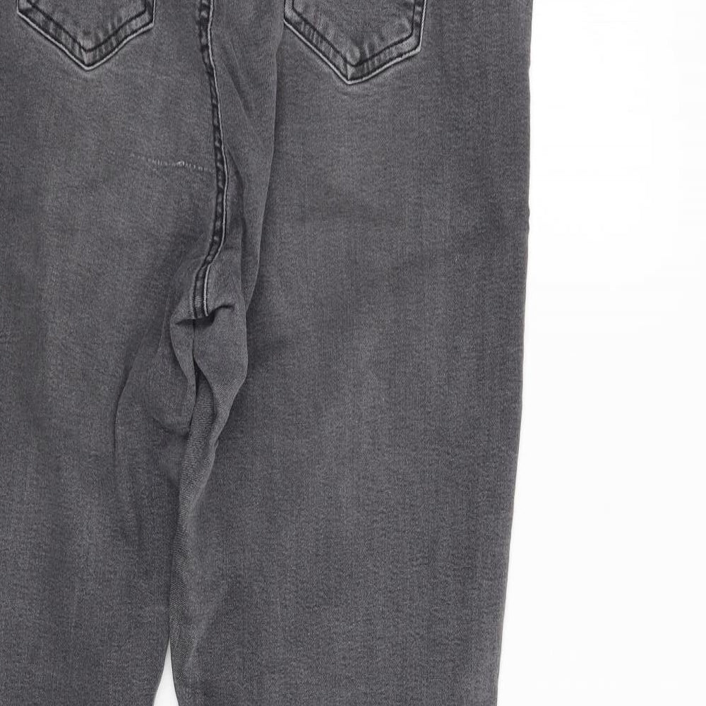 Evans Womens Black  Denim Straight Jeans Size 20 L29 in
