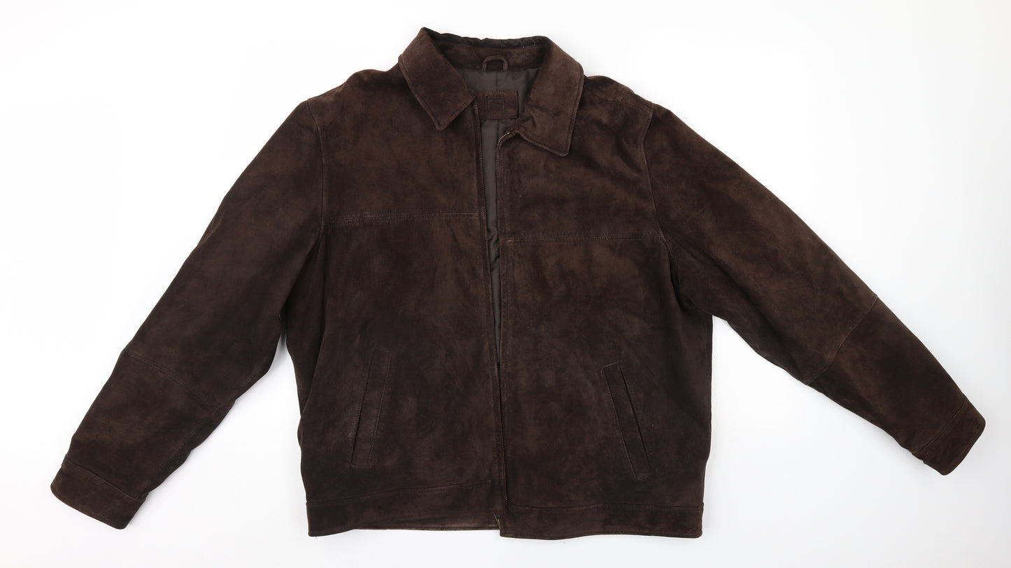 Blue Harbour Mens Brown   Jacket Coat Size L  - Blue Harbour Brown Suede Jacket