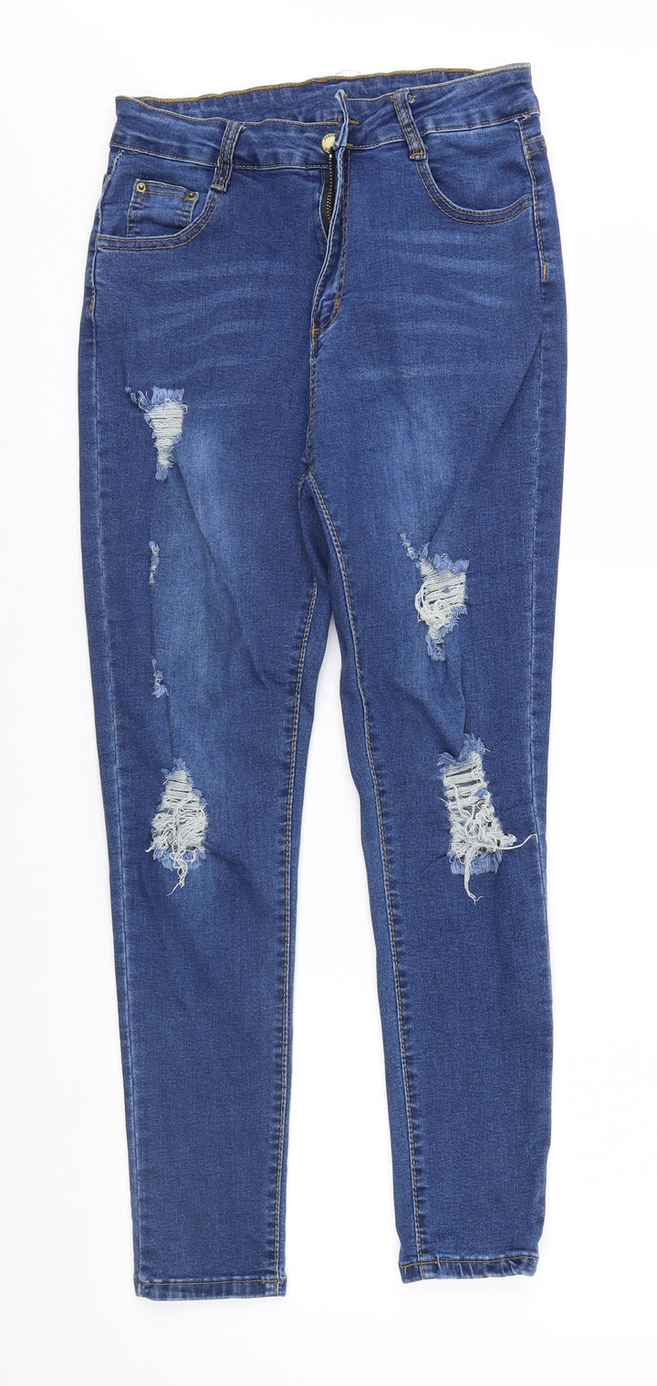 SheIn Womens Blue Skinny Jeans Size M L26 in - Shein Jean