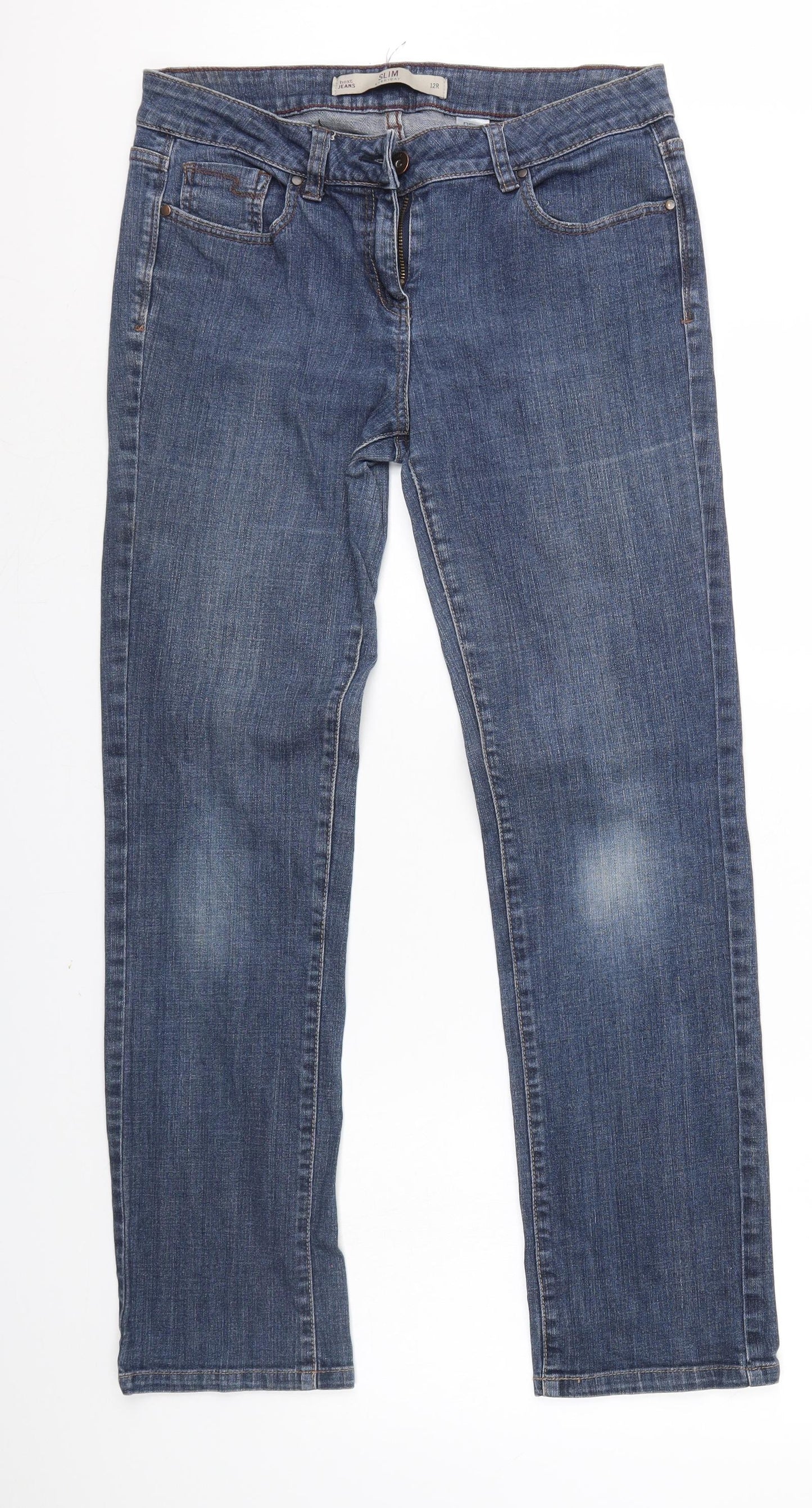 NEXT Womens Blue   Straight Jeans Size 12 L30 in - Next Jeans