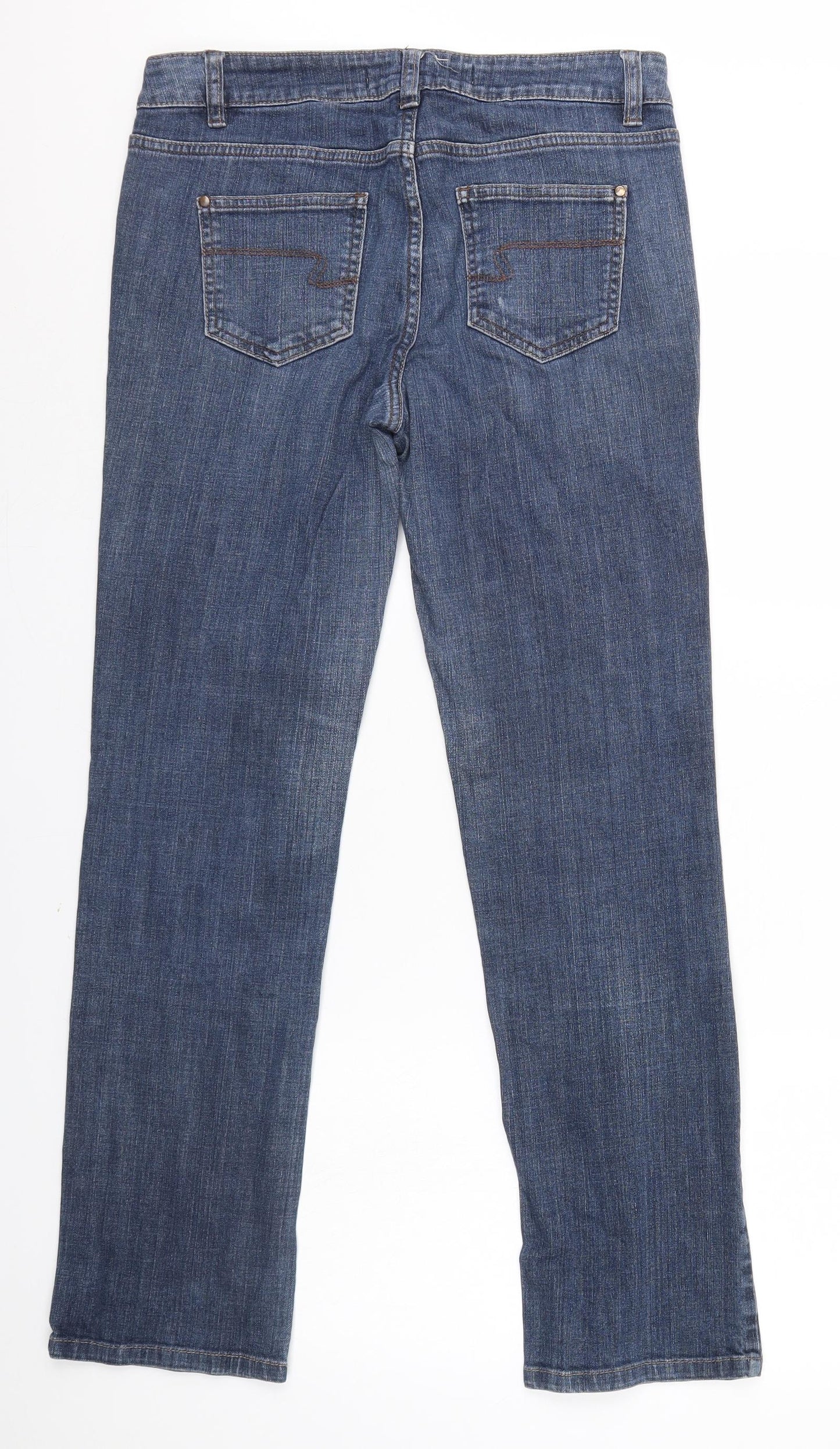 NEXT Womens Blue   Straight Jeans Size 12 L30 in - Next Jeans