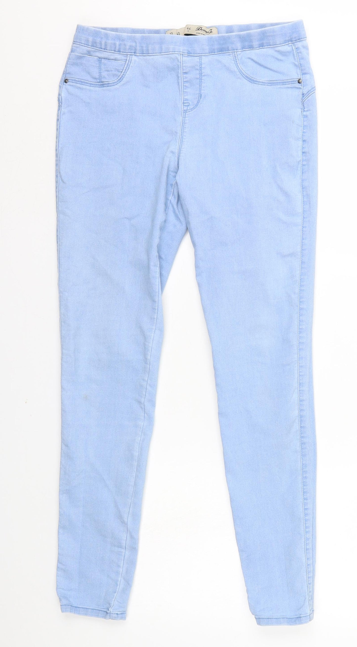 Denim & Co. Womens Blue   Cropped Jeans Size 12 L29 in - Denim Co