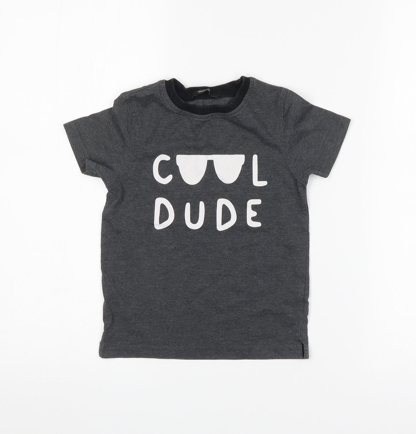 George Boys Grey   Basic T-Shirt Size 3-4 Years  - Cool Dude