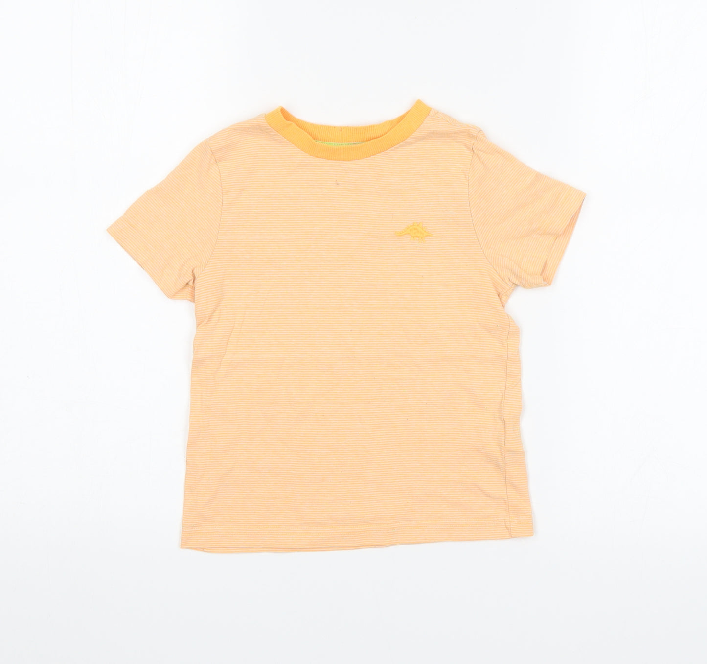 F&F Boys Orange Striped  Basic T-Shirt Size 3-4 Years
