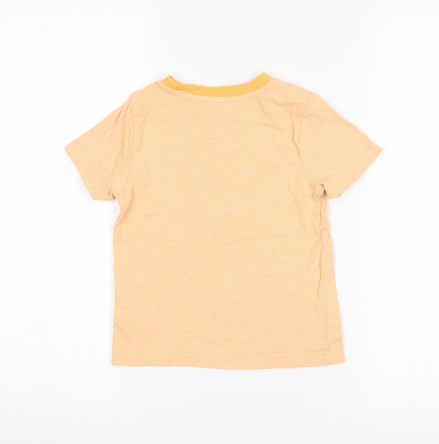 F&F Boys Orange Striped  Basic T-Shirt Size 3-4 Years