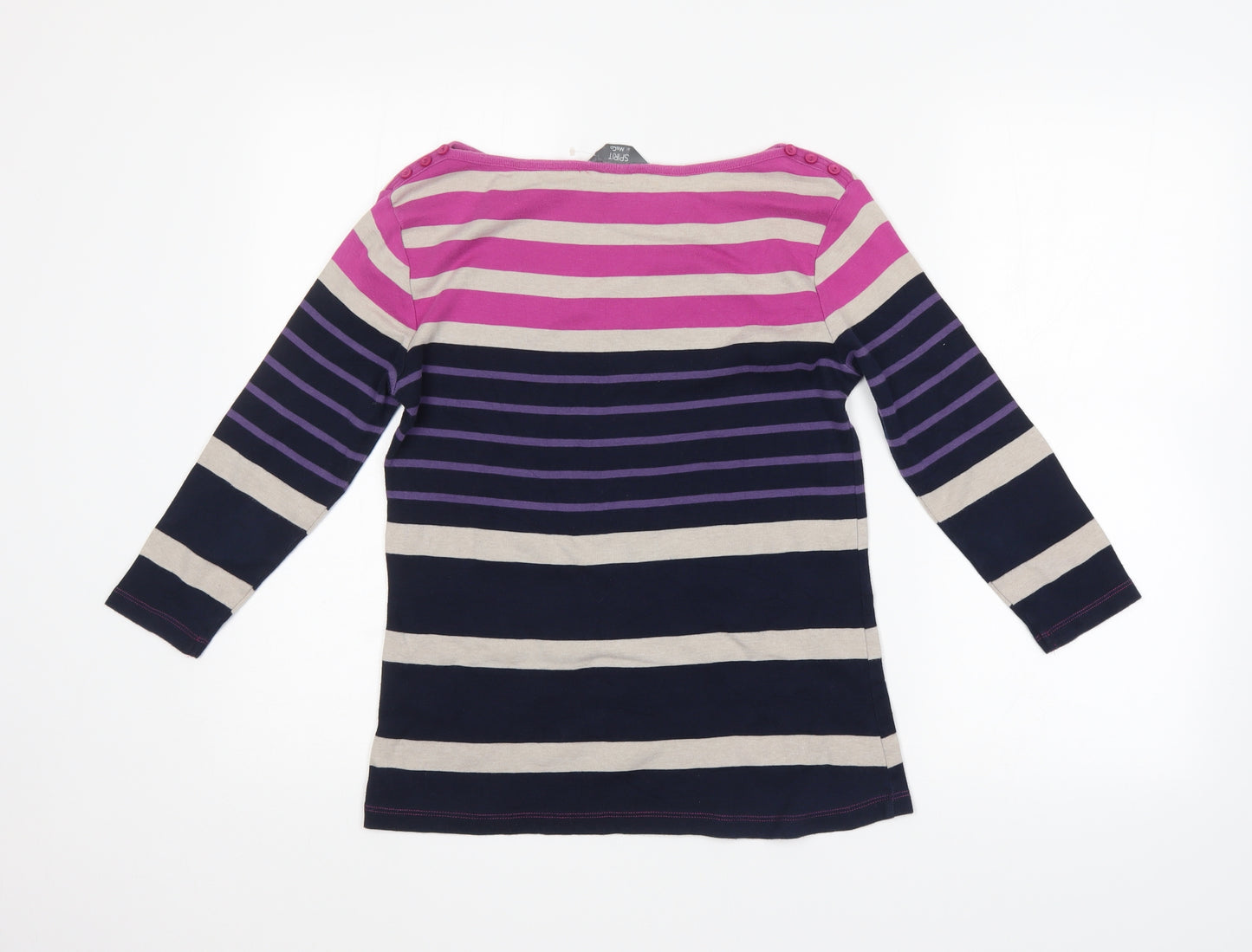 M&Co. Womens Multicoloured Striped  Pullover Jumper Size 12