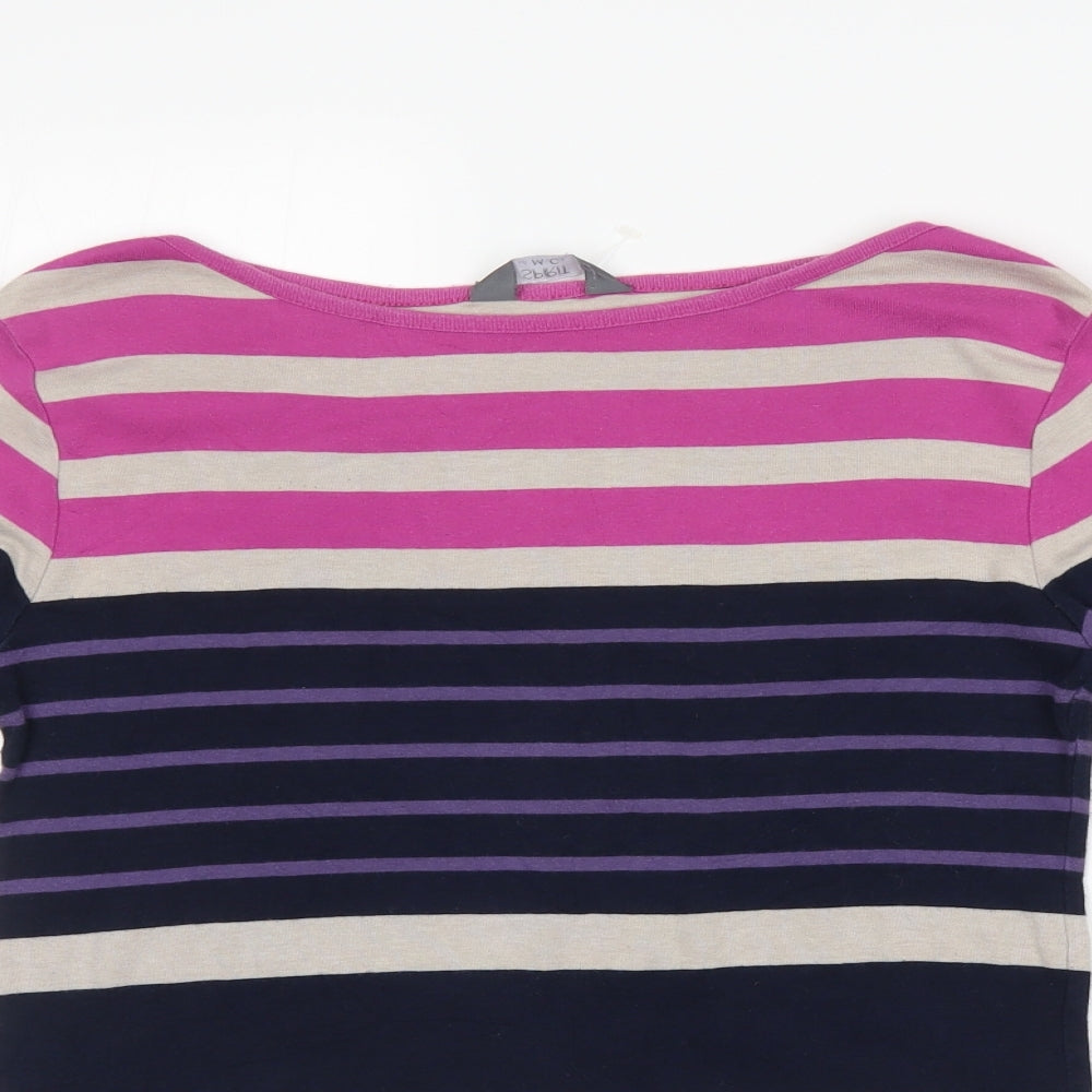 M&Co. Womens Multicoloured Striped  Pullover Jumper Size 12