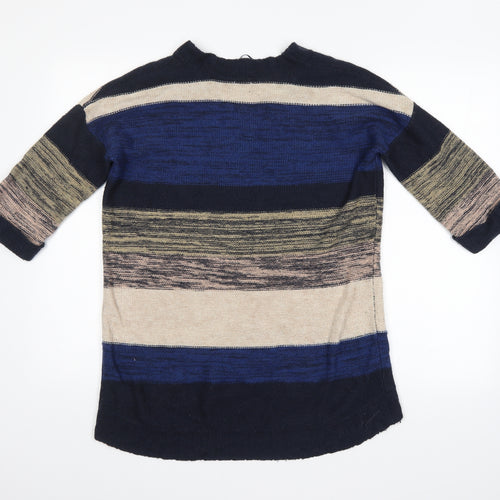 H&M Womens Multicoloured Striped  Pullover Jumper Size XS