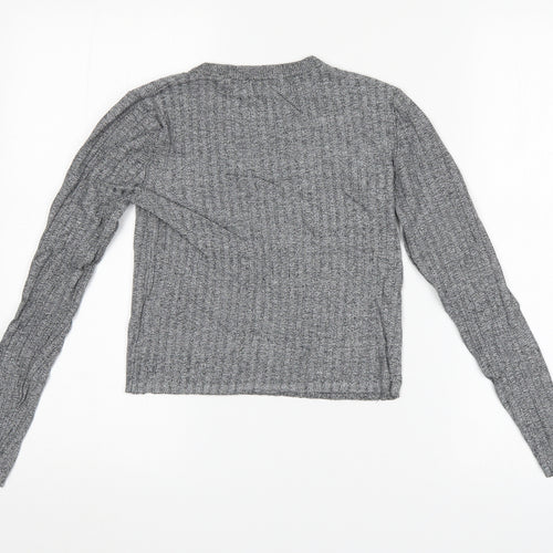 Redherring Womens Grey Striped  Pullover Jumper Size 8