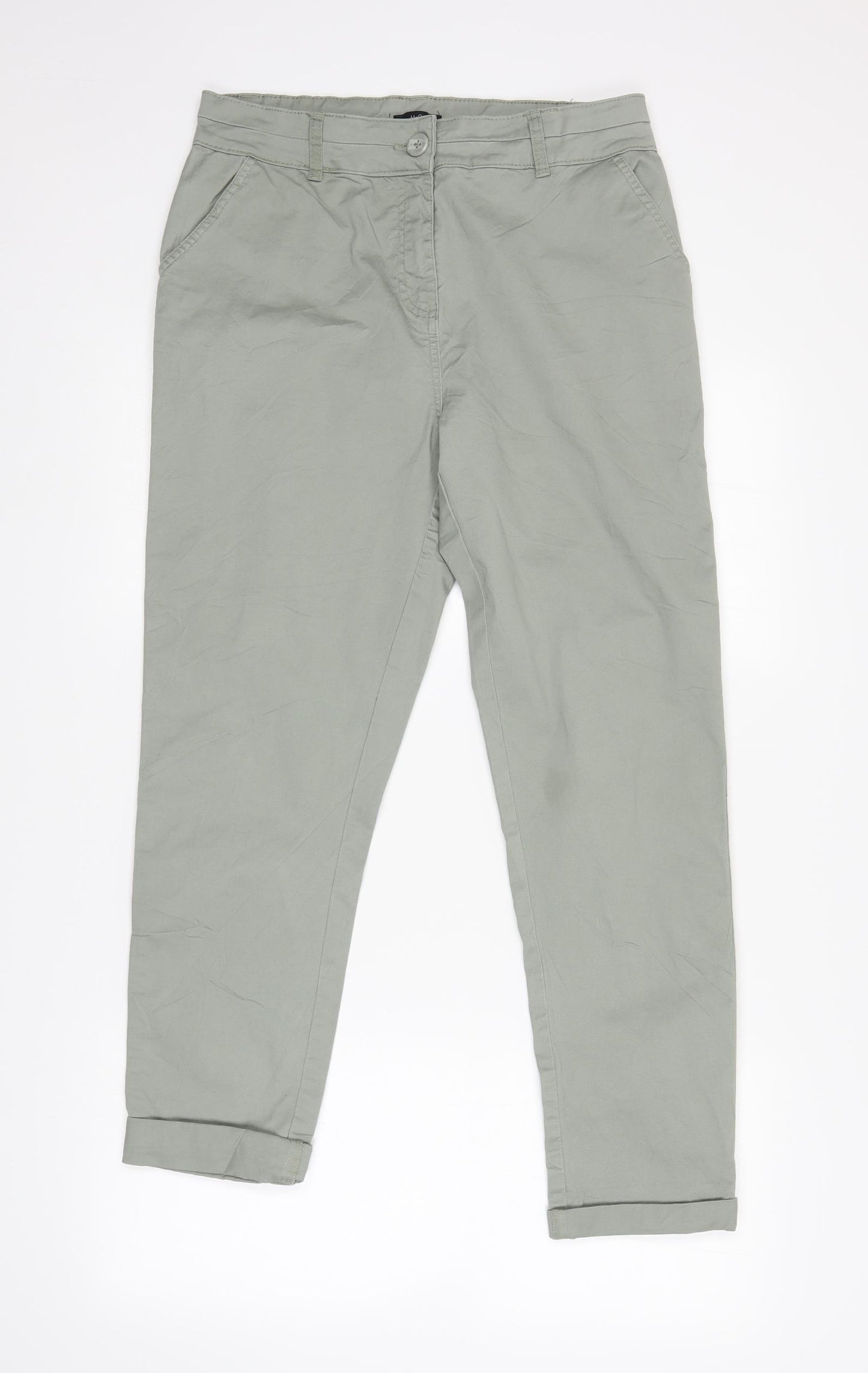M&Co. Womens Green   Trousers  Size 12 L30 in