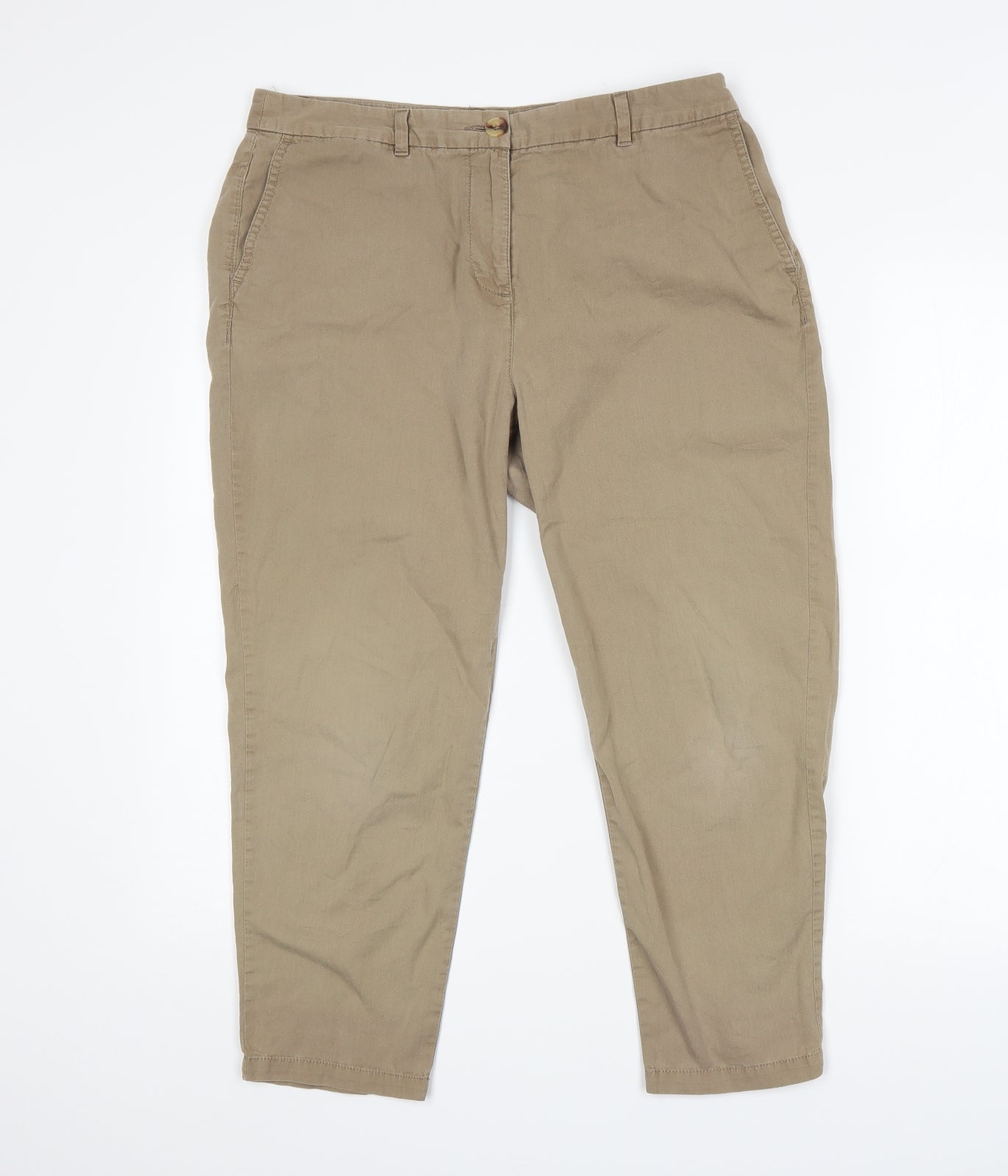 M&S Womens Beige   Trousers  Size 12 L26 in