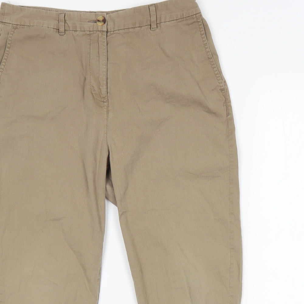 M&S Womens Beige   Trousers  Size 12 L26 in