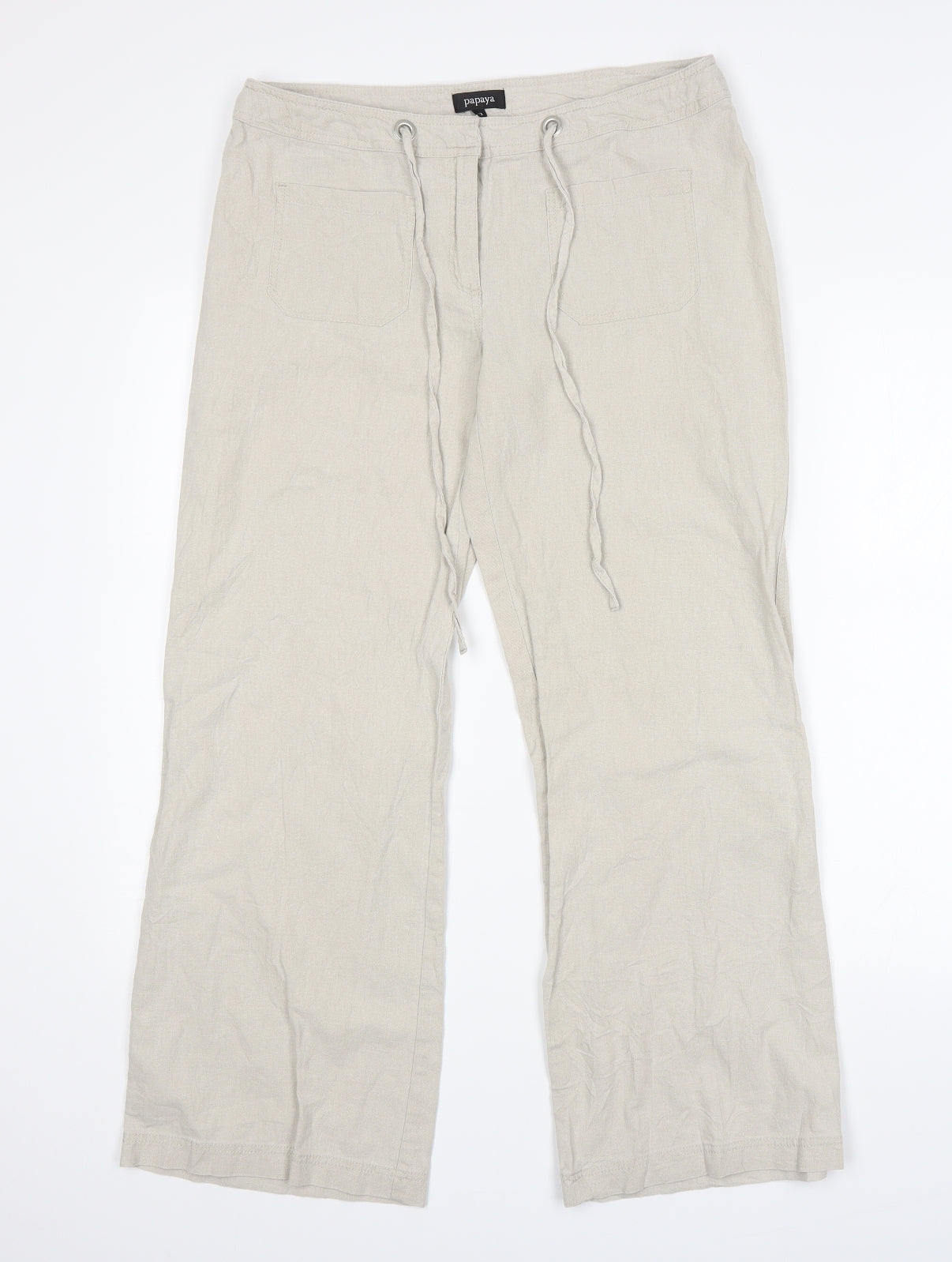 Papaya Womens Grey   Cargo Trousers Size 12 L30 in