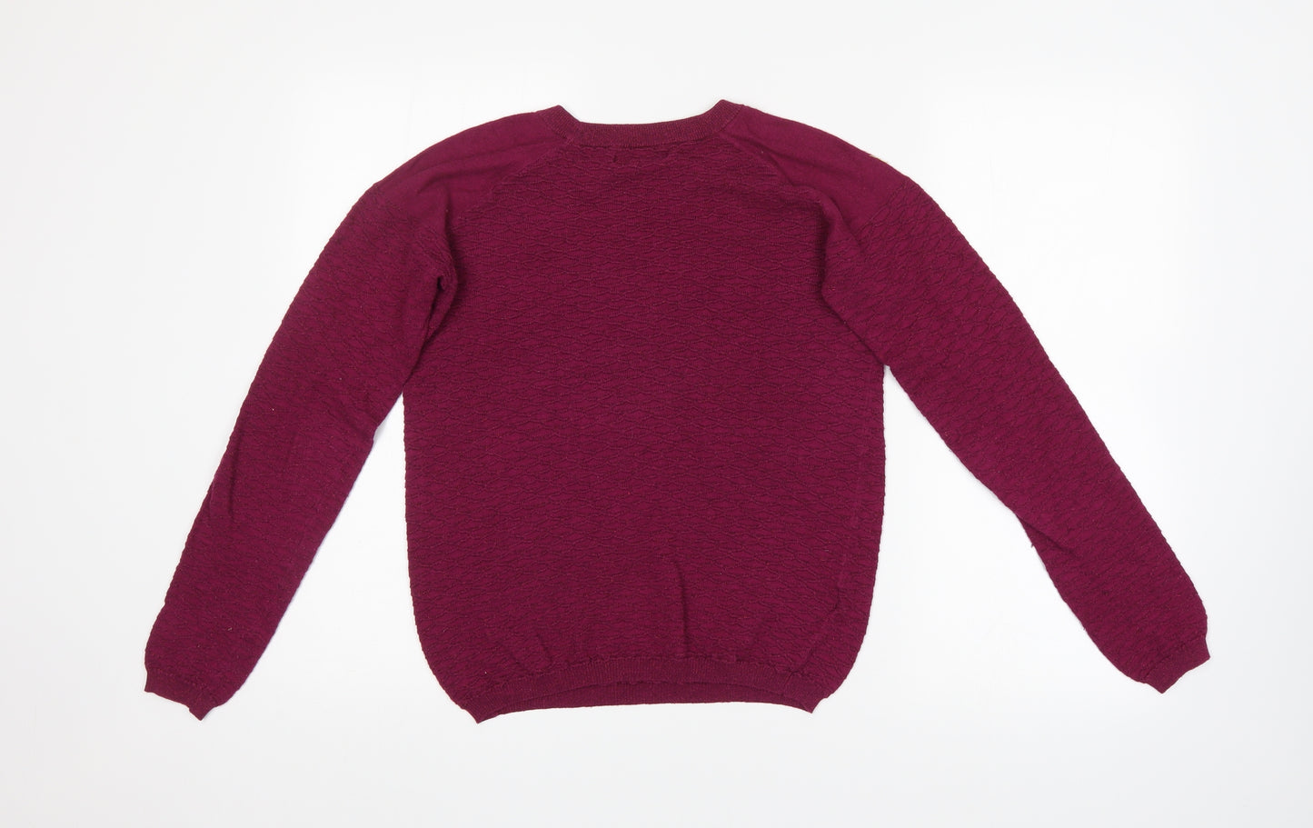 NEXT Womens Purple Argyle/Diamond  Pullover Jumper Size 8