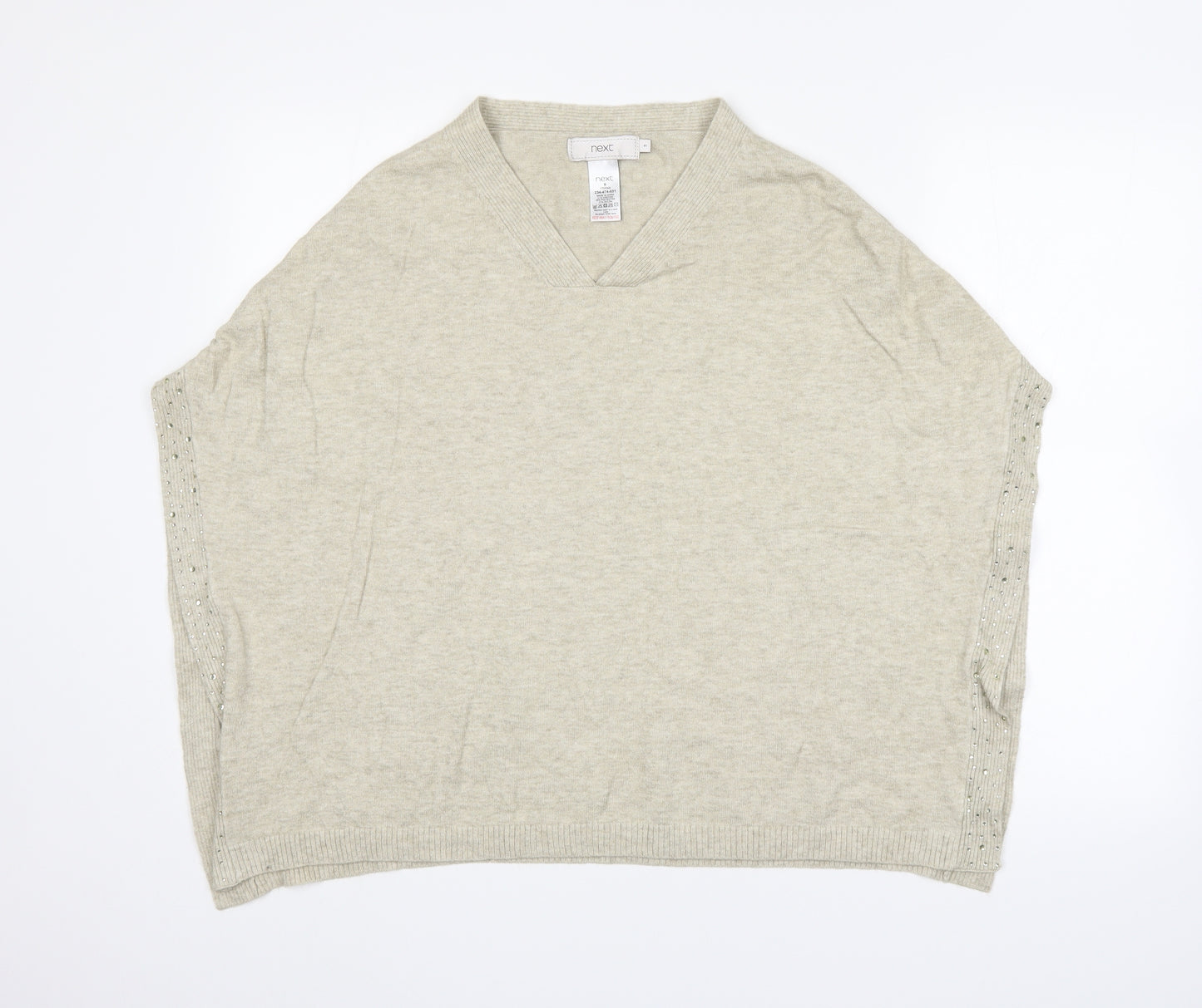 NEXT Womens Beige   Wrap Jumper Size 8