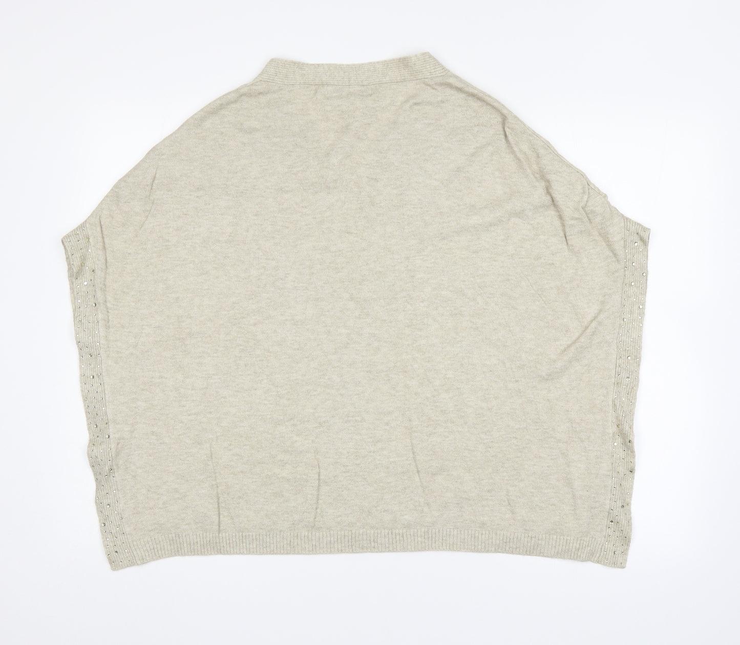 NEXT Womens Beige   Wrap Jumper Size 8