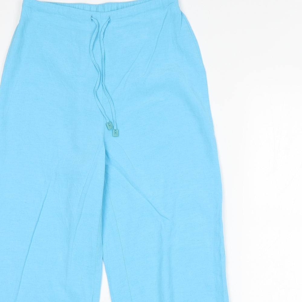 M&S Womens Blue   Bloomer Trousers Size 10 L26 in
