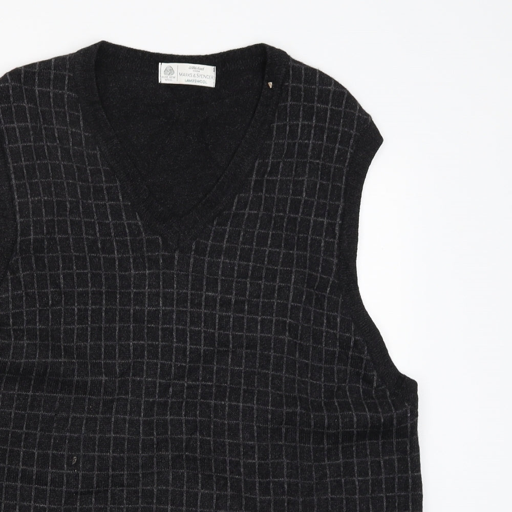 Marks and Spencer Mens Black   Pullover Jumper Size L