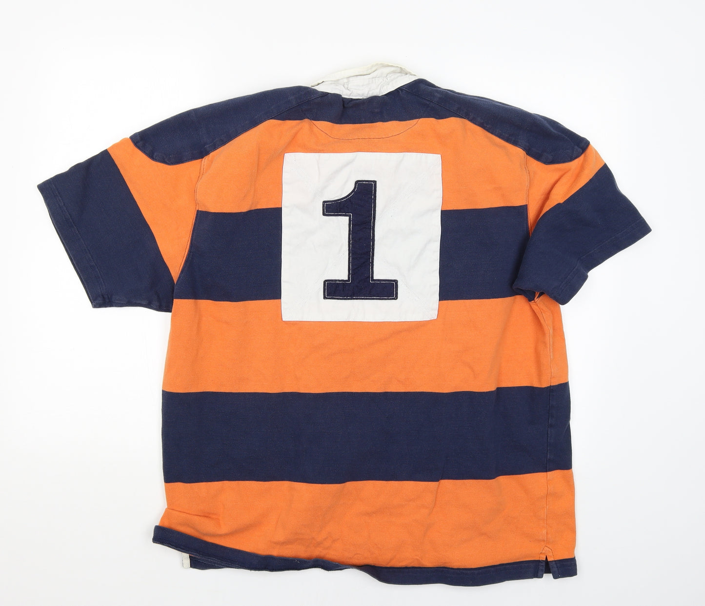 Crew Clothing Mens Orange Striped   Polo Size 2XL