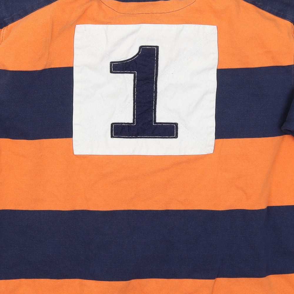 Crew Clothing Mens Orange Striped   Polo Size 2XL